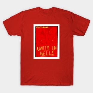 Unity in Hell Postage Stamp T-Shirt